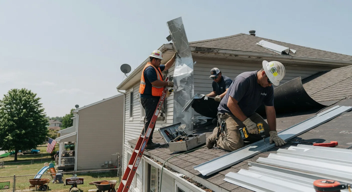Storm Damage Metal Roof Repair in Lebanon, WI